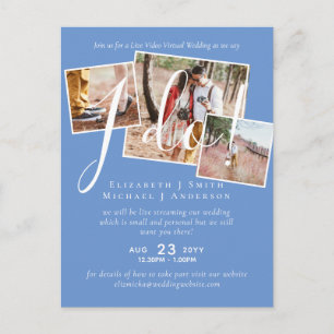 Live Video Chat Wedding or Couples Shower Invites Postcard
