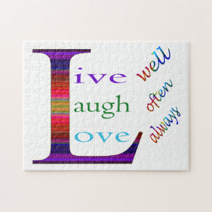 Live Well, Laugh Often, Love Always by STaylor Jigsaw Puzzle