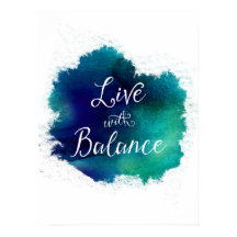 Live with Balance Typography Poster