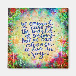 ‘Live with joy!’ Inspirivity Magnet