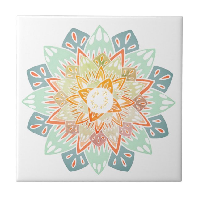 Live with Purpose Mandala Tile (Front)