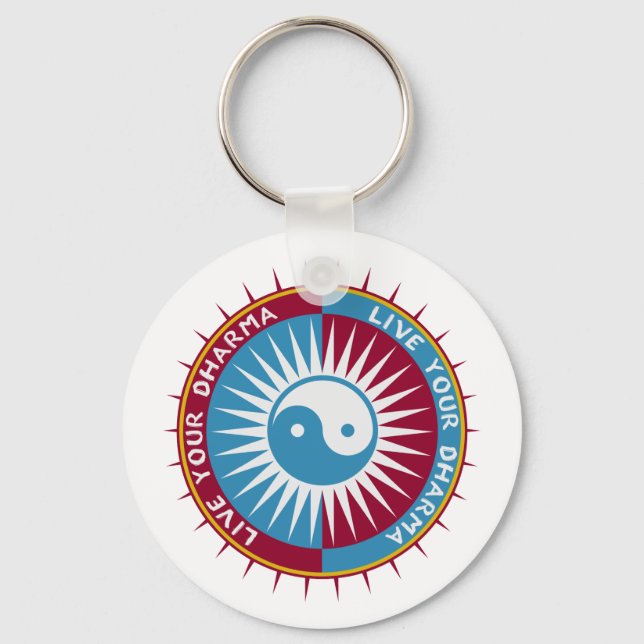 Live Your Dharma Key Ring (Front)