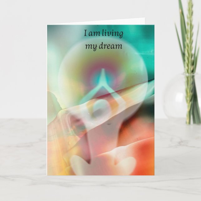 Live your dream thank you card (Front)