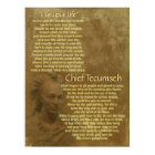 "Live Your Life"  on old parchment, Chief Tecumseh