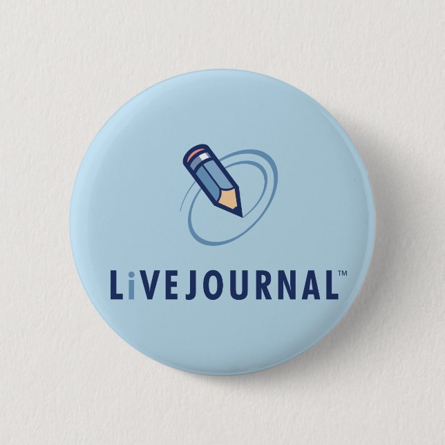 LiveJournal Logo Vertical 6 Cm Round Badge (Front)