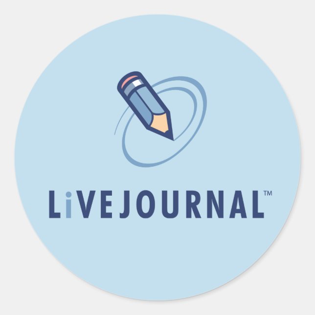 LiveJournal Logo Vertical Classic Round Sticker (Front)