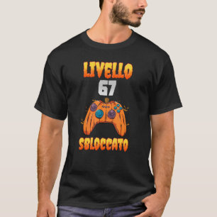 Livello 67 Sbloccato 67 Compleanno 67 Anni Videogi T-Shirt