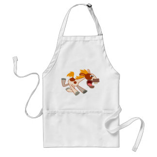 Lively Cartoon Pinto Horse Apron