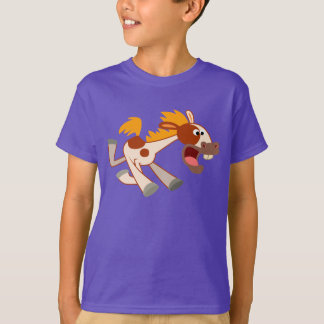 Lively Cartoon Pinto Horse Children T-Shirt