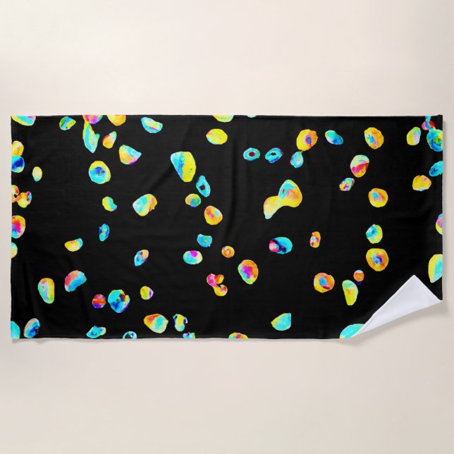 Lively Colour Pattern Beach Towel (Front)
