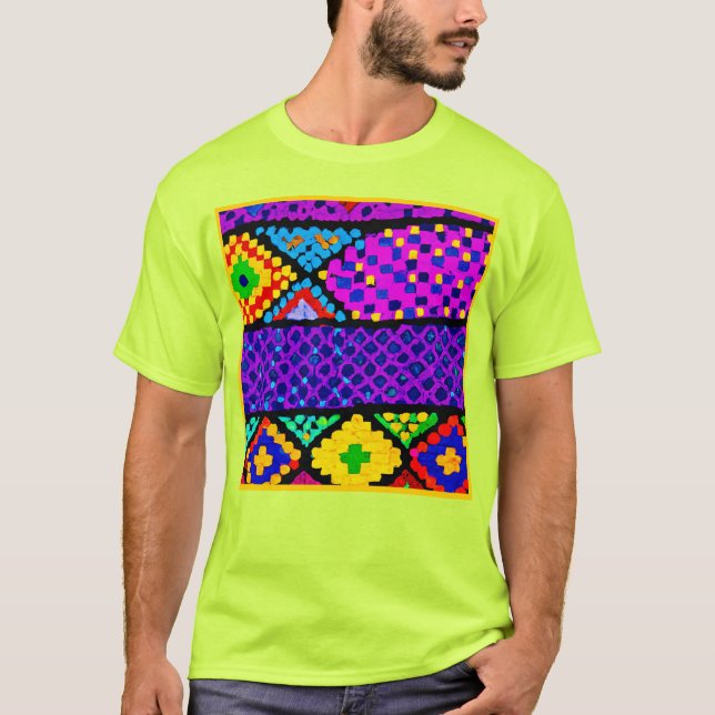 Lively Colour Pattern T-Shirt (Front)