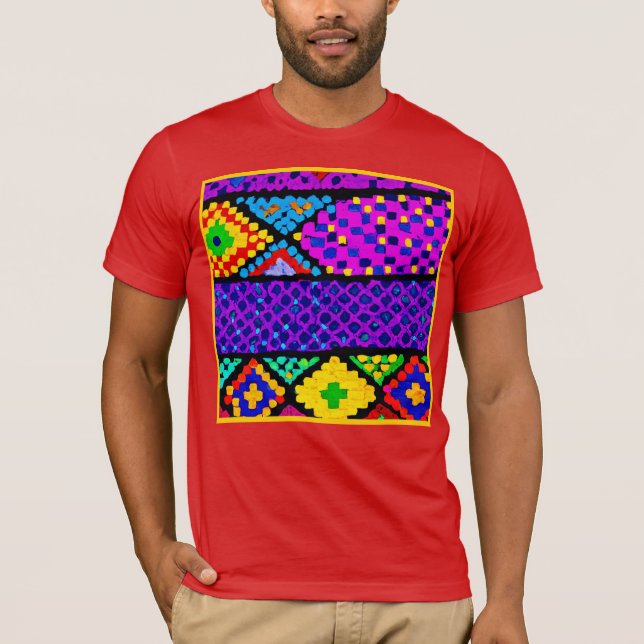 Lively Colour Pattern T-Shirt (Front)