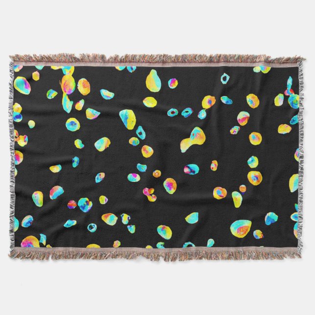 Lively Colour Pattern Throw Blanket (Front)