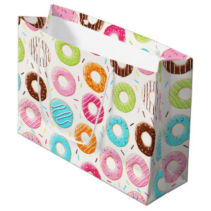 Lively colourful doughnuts sprinkles toppings large gift bag