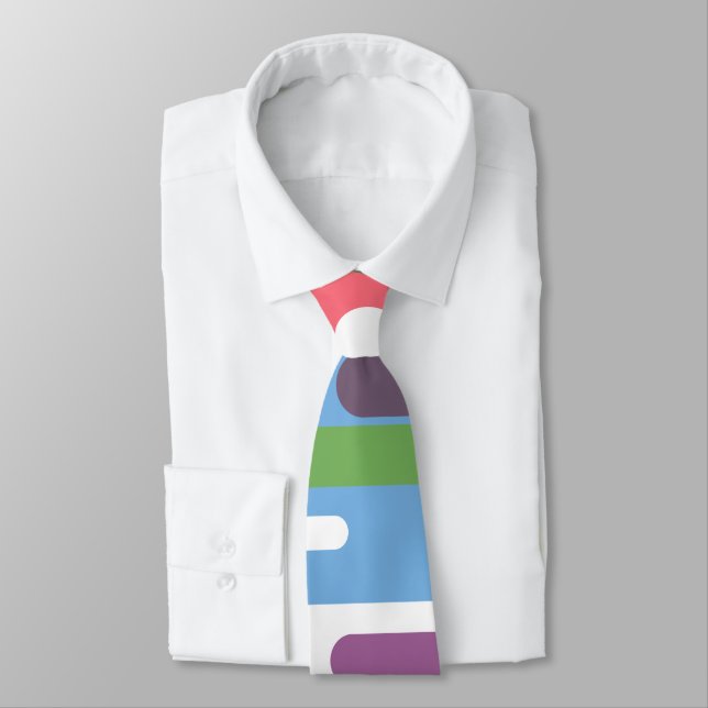 Lively colourful line pattern tie (Tied)