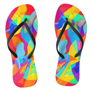 Lively Colourful Pattern Magic Jandals