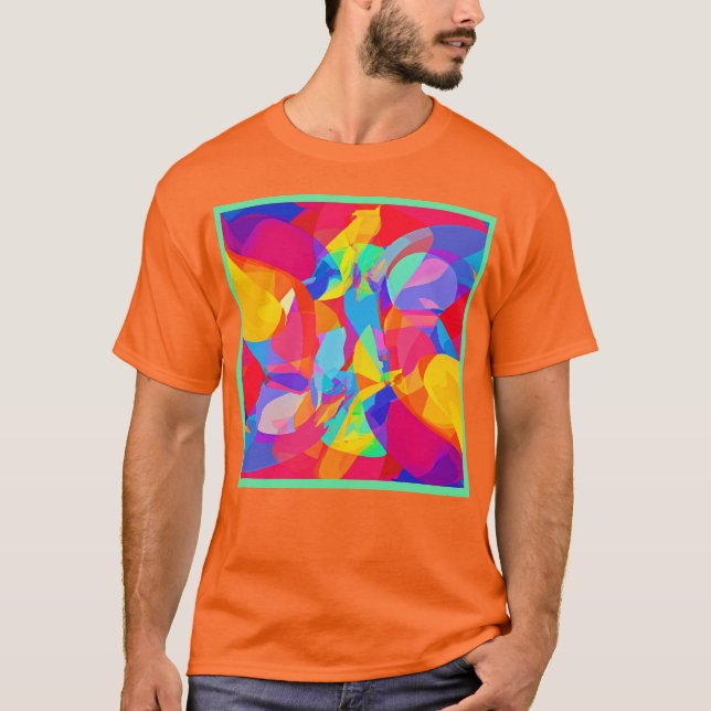 Lively Colourful Pattern Magic T-Shirt (Front)