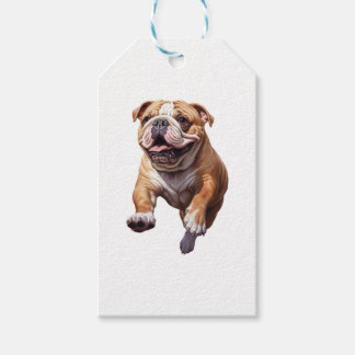 Lively English Bulldog Playfulness - Cute Dog Illu Gift Tags