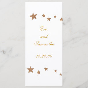 Lively Gold Stars, menu cards