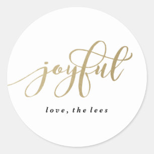 Lively Joyful Holiday Round Sticker