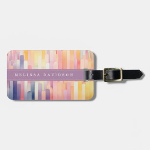 Lively Lines Background Luggage Tag