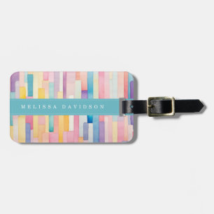 Lively Lines Background Luggage Tag