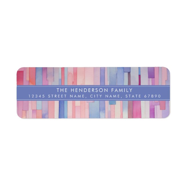 Lively Lines Background Return Address Labels (Front)