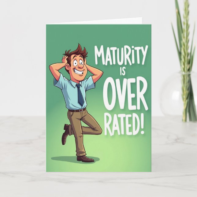 Lively Mans Birthday Card (Front)