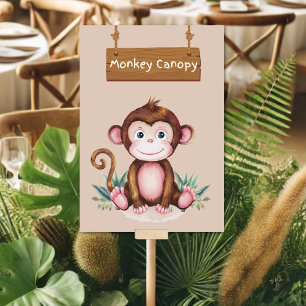 Lively Monkey Canopy Jungle Safari Table Card