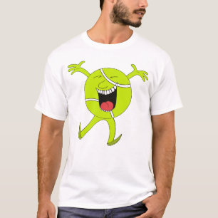 Lively Neon Tennis Ball Mascot T-Shirt