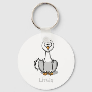 Lively ostrich key ring