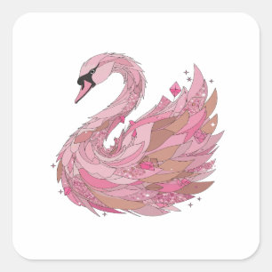Lively Pink PINK SWAN Sticker Design