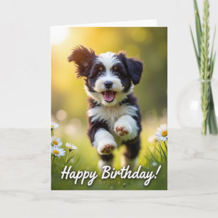 Lively Pup Birthday Card