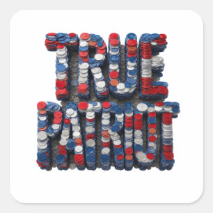 Lively Silver TRUE PATRIOT Sticker Print