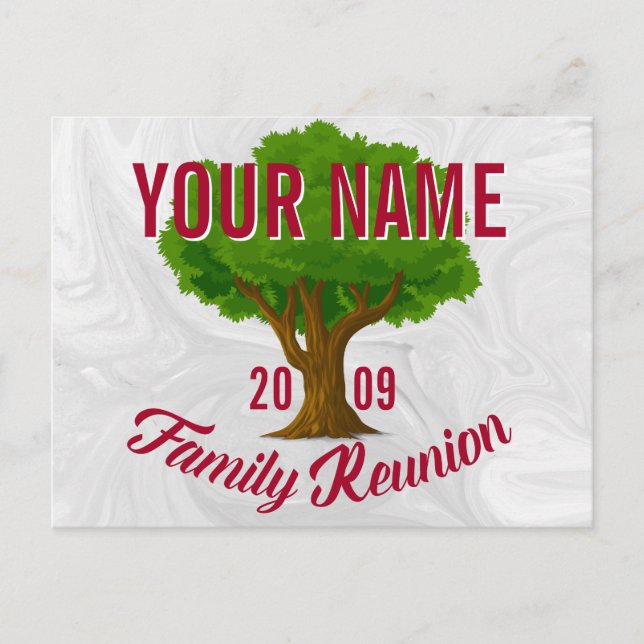 Lively Tree Personalised Family Reunion Postcard (Front)