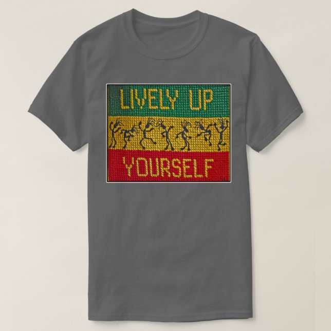lively up yourself Baseball Sleeve  T-Shirt (Design Front)