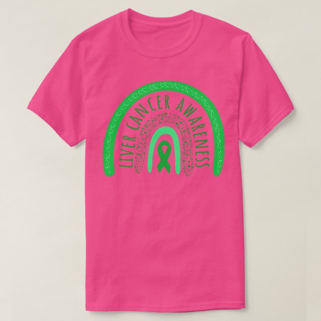 Liver Awareness Boho Rainbow II T-Shirt (Design Front)