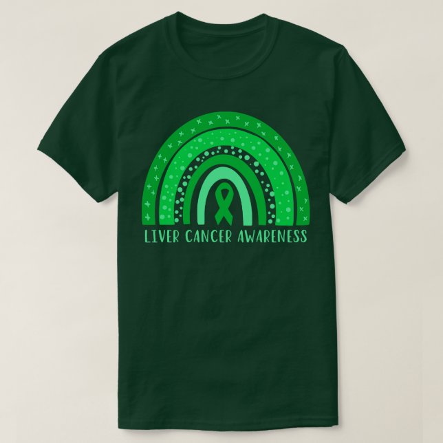 Liver Awareness Boho Rainbow III T-Shirt (Design Front)