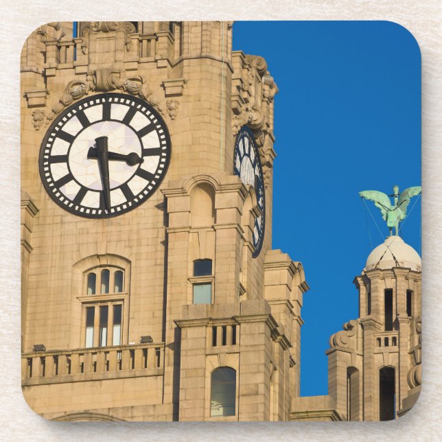 Liver Building, Liverpool, Merseyside, England Coaster (Front)