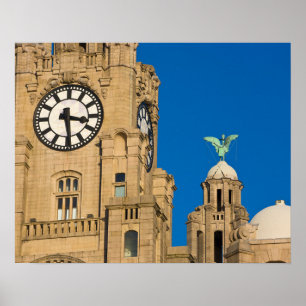 Liver Building, Liverpool, Merseyside, England Poster