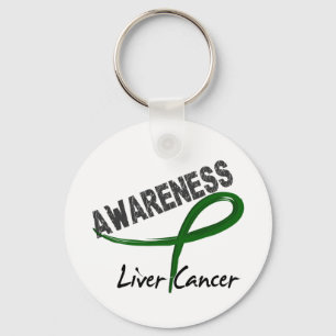Liver Cancer Awareness 3 Key Ring