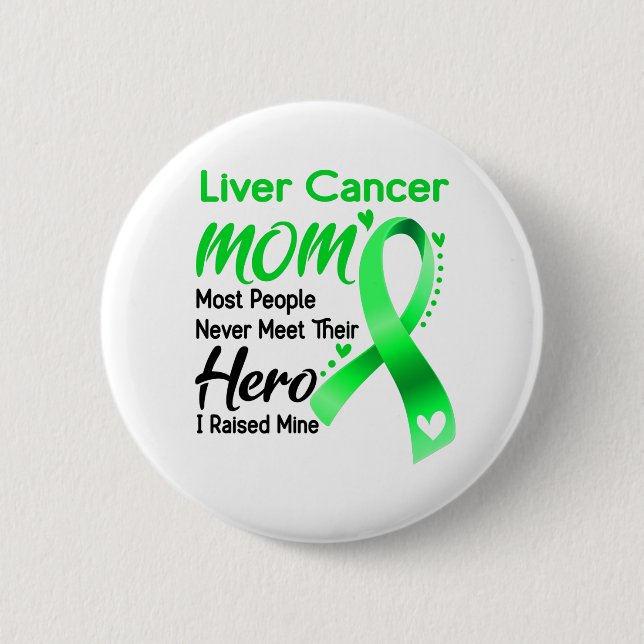 Liver Cancer Awareness Month Ribbon Gifts 6 Cm Round Badge (Front)