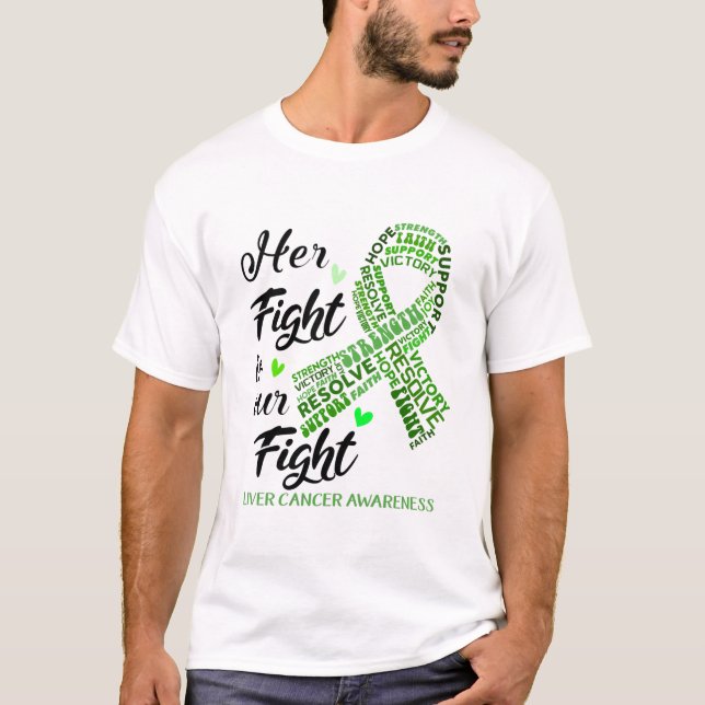 Liver Cancer Awareness Month Ribbon Gifts T-Shirt (Front)