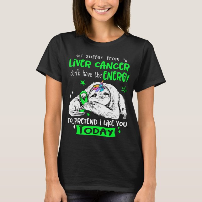 Liver Cancer Awareness Month Ribbon Gifts T-Shirt (Front)