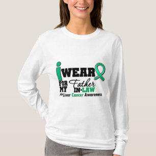 Liver Cancer I Wear Emerald Green Father in Law T-Shirt