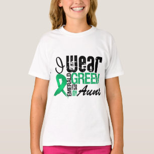 Liver Cancer I Wear Emerald Green For My Aunt T-Shirt