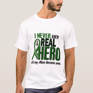 Liver Cancer NEVER KNEW A HERO 2 Mum T-Shirt
