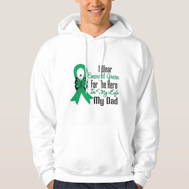 Liver Cancer Ribbon Hero My Dad Hoodie (Front)