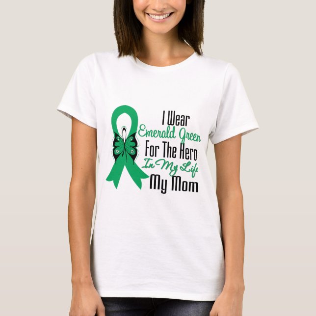 Liver Cancer Ribbon Hero My Mum T-Shirt (Front)