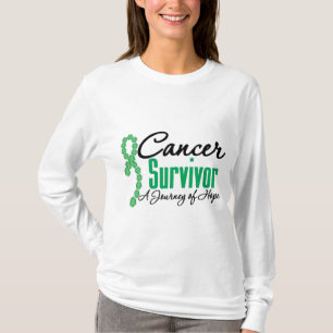 Liver Cancer Survivor Awareness Journey Ribbon T-Shirt
